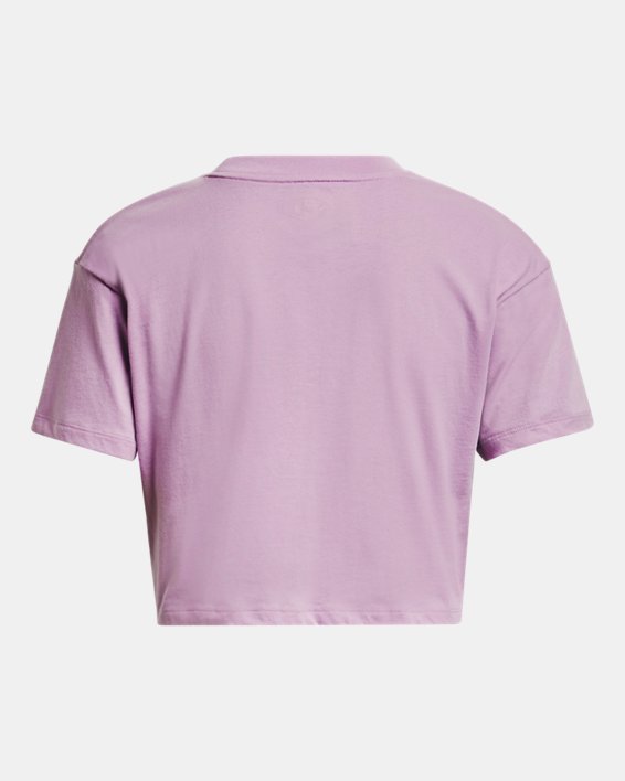 Women's UA Purpose-Cause Crop Short Sleeve in Purple image number 5